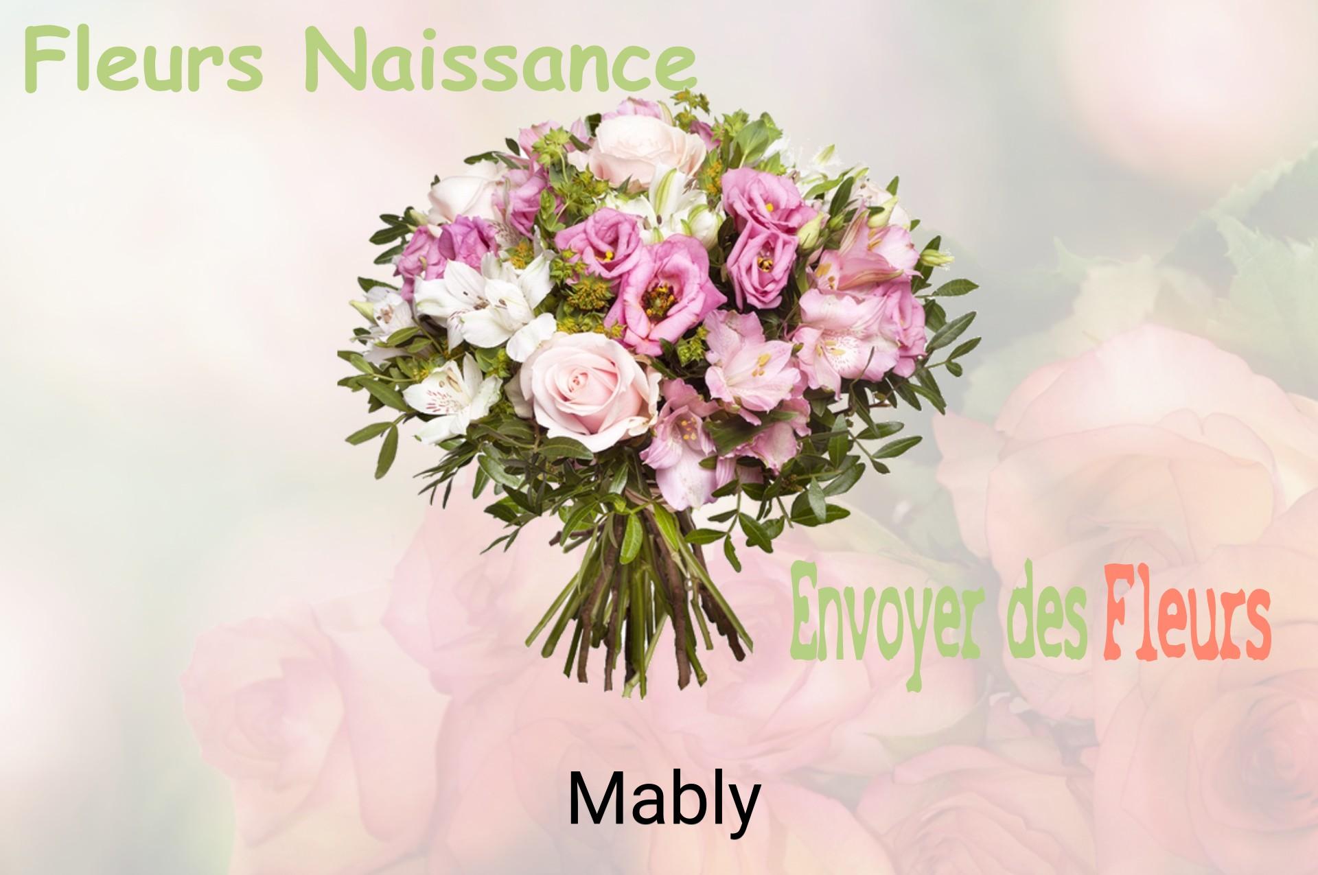 Bouquet de fleurs de naissance livré à Mably